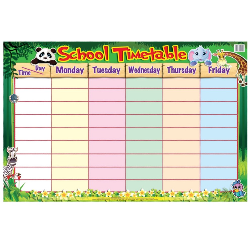 school timetable education chart mm09900 mm09900 wholesale