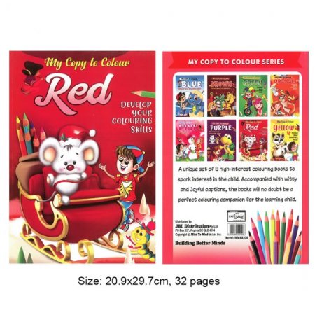 My Copy To Colour RED Develop Your Colouring Skills (MM69208)