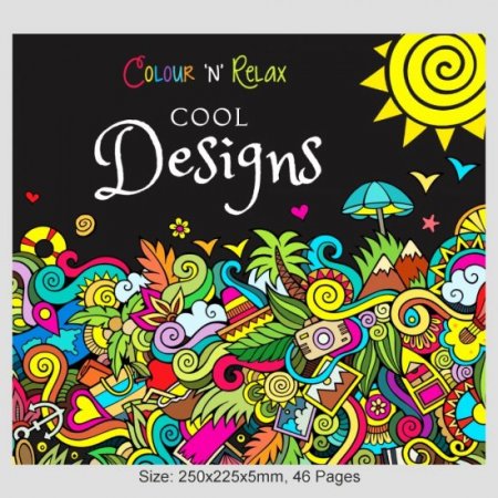 Colour & Relax Cool Designs (46 Pages Adult Colouring Book) MM87103