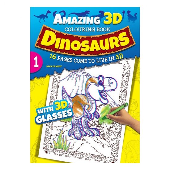 Amazing 3D Dinosaurs Colouring Book 1 (MM00602)