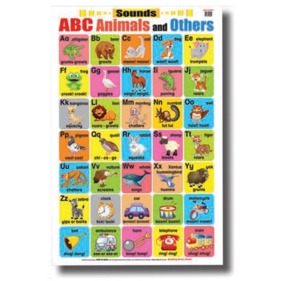 Educational Chart Sounds ABC Animals and Others (MM08004)