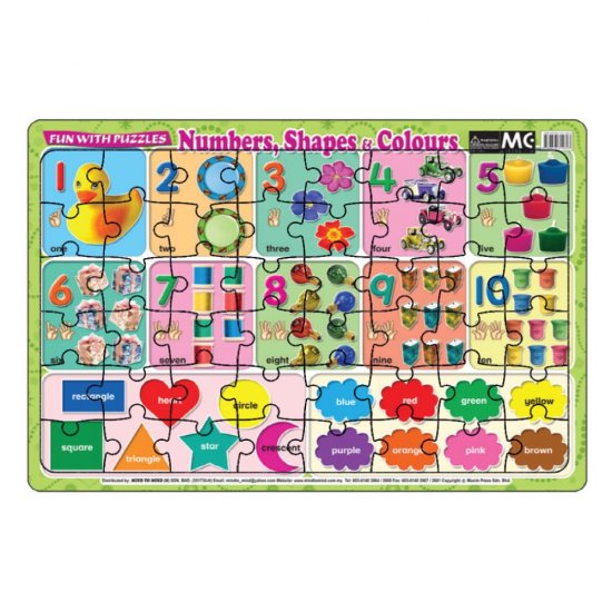 Fun With Puzzles Numbers, Shapes & Colours (MM12603)