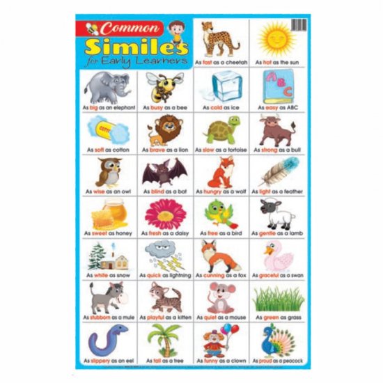 Educational Chart Common Similes for Early Learners (MM37400)