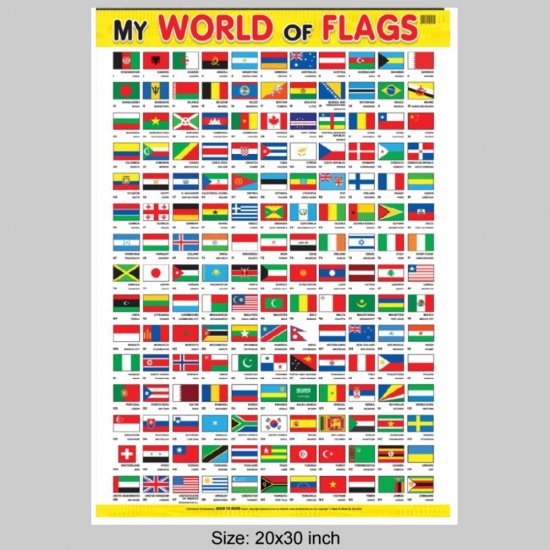 Educational Chart My World of Flags (MM54766)