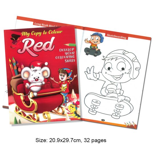 My Copy To Colour RED Develop Your Colouring Skills (MM69208)