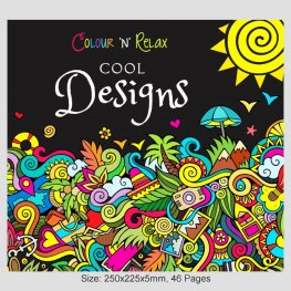 Colour & Relax Cool Designs (46 Pages Adult Colouring Book) MM87103  Colour & Relax Cool Designs (46 Pages Adult Colouring Book) MM87103