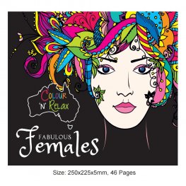 Colour & Relax Fabulous Females (46 Pages Adult Colouring Book) MM87202  Colour & Relax Fabulous Females (46 Pages Adult Colouring Book) MM87202