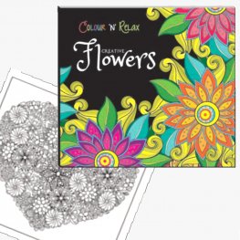 Colour & Relax Creative Flowers (46 Pages Adult Colouring Book) MM87301  Colour & Relax Creative Flowers (46 Pages Adult Colouring Book) MM87301